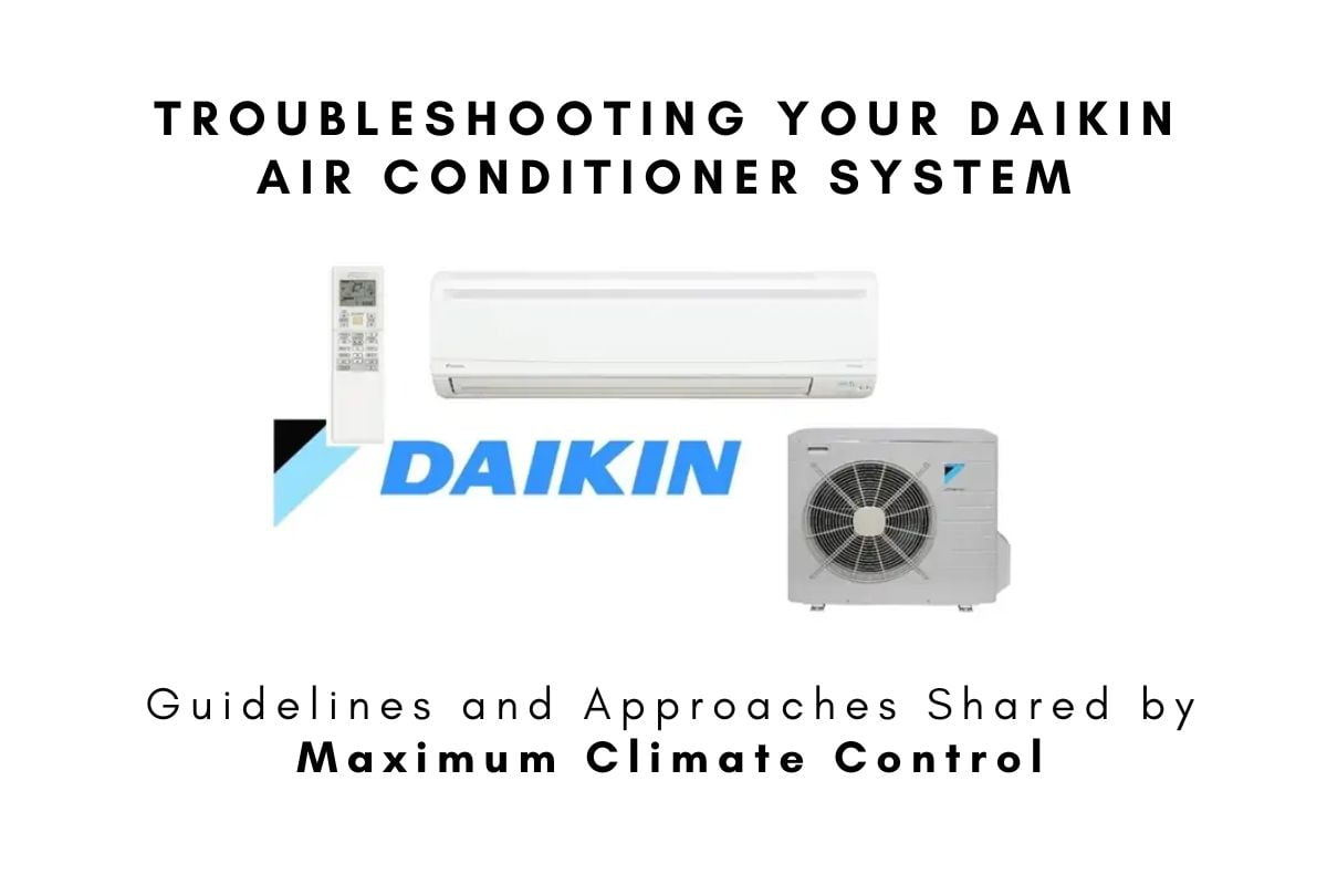 Daikin Air Conditioner Troubleshooting Guide Maximum Air